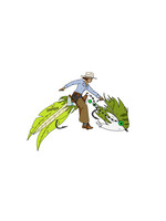 Umpqua Umpqua Streamer Cowgirl Sticker