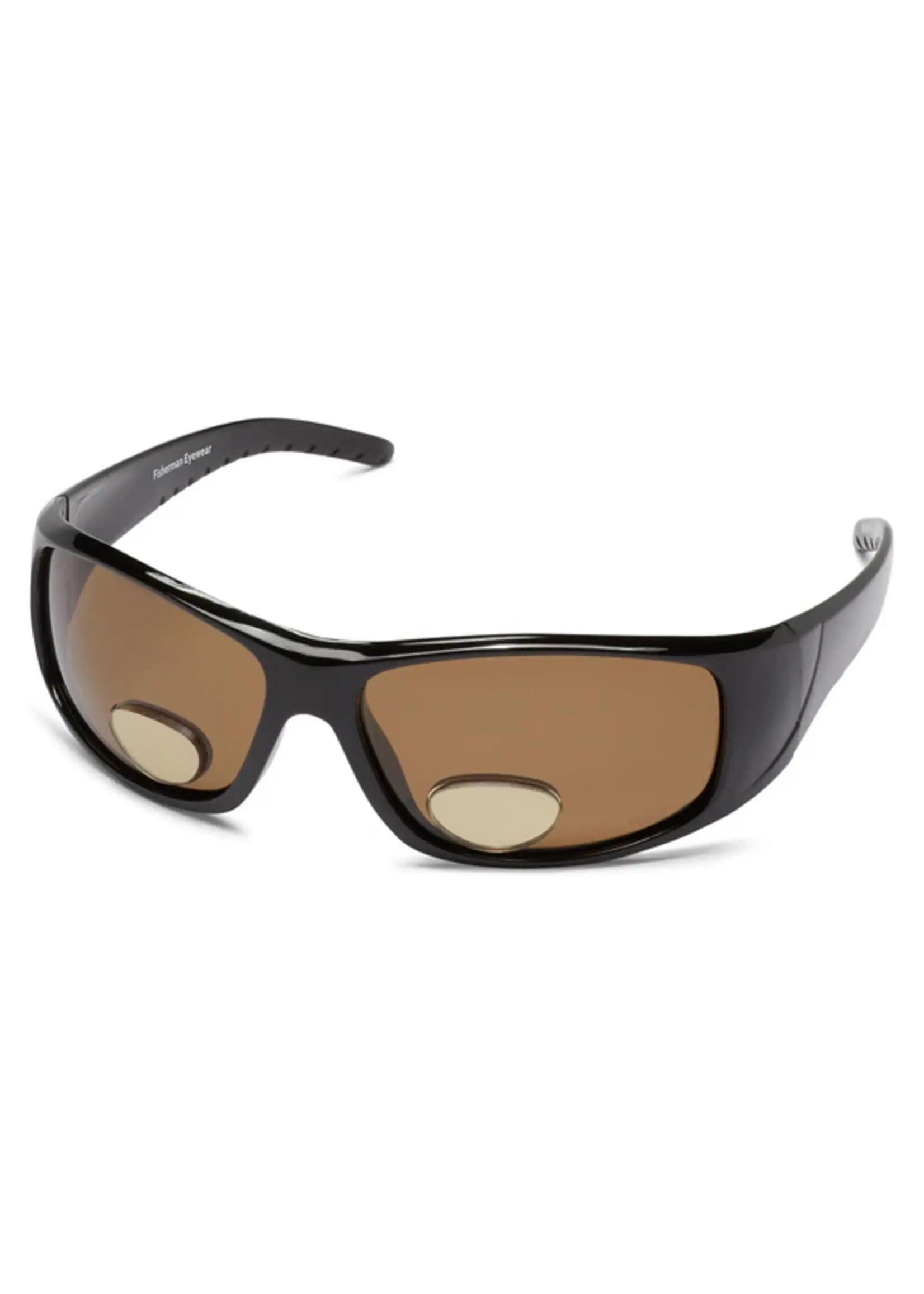 ICU EYEWEAR Fisherman Eyewear Magnifiers Polar View Blk.Frame/Brown Lens 3.00 power