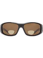 ICU EYEWEAR Fisherman Eyewear Magnifiers Polar View Blk.Frame/Brown Lens 3.00 power