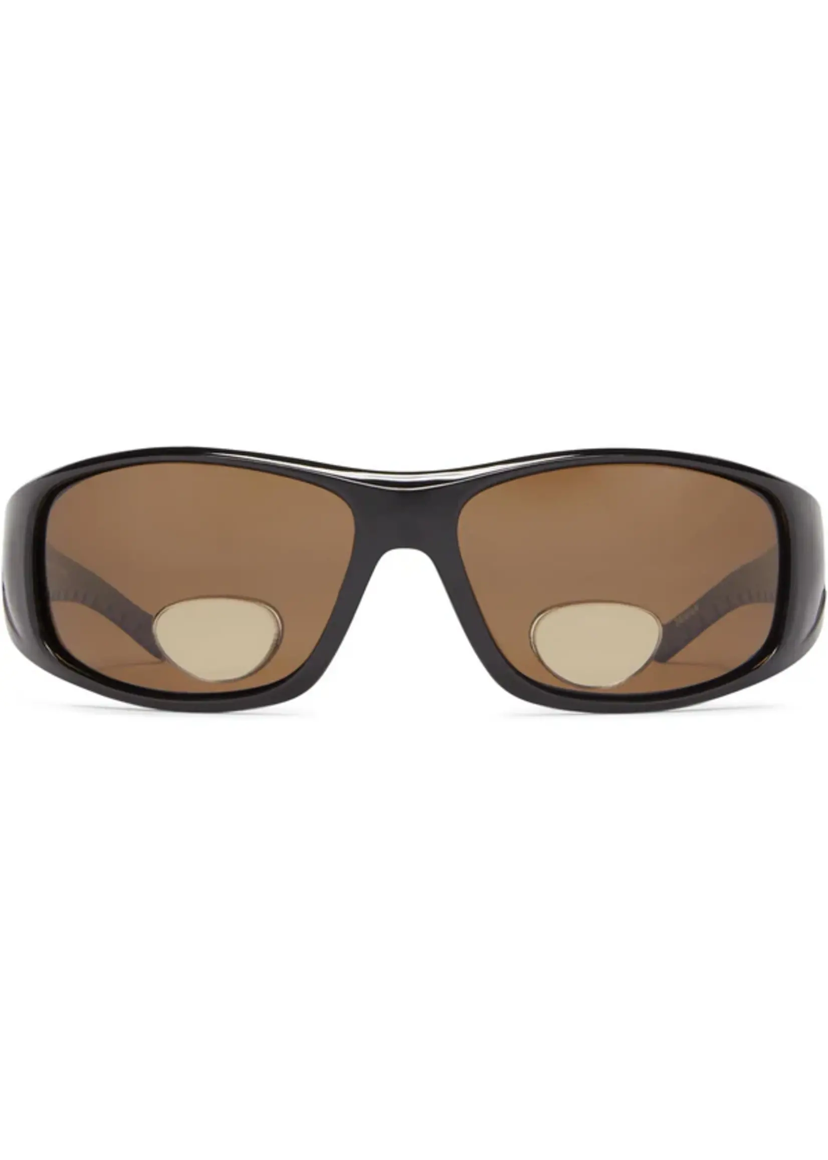 ICU EYEWEAR Fisherman Eyewear Magnifiers Polar View Blk.Frame/Brown Lens 3.00 power