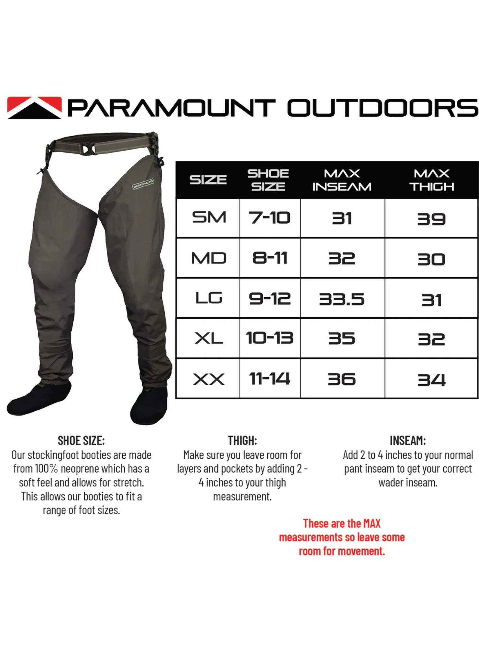 Paramount Paramount  Emerger Stockingfoot Hip Boots