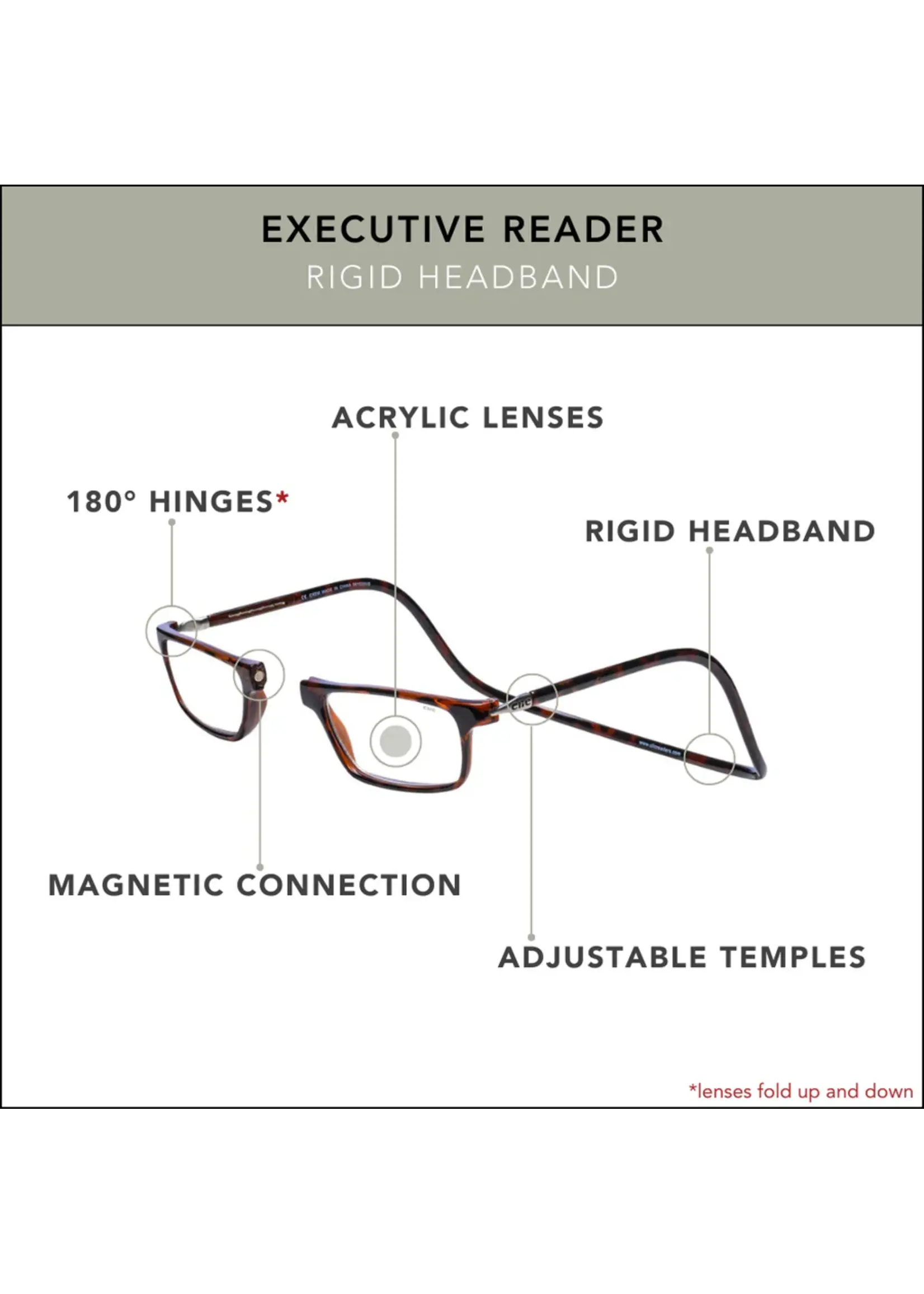 Clic Clic Magnetic Executive Reader Glasses