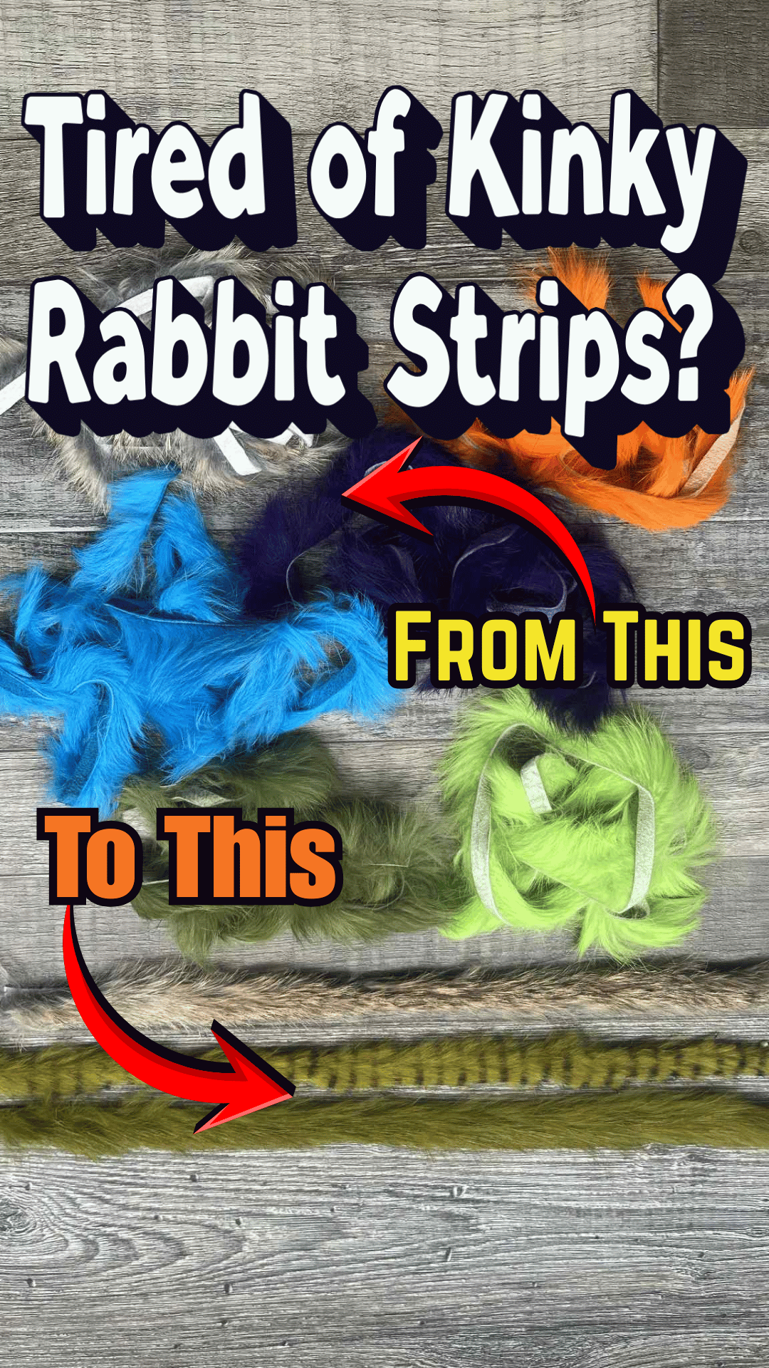 How to Straighten Kinky Rabbit Strips - Tackle Shack Fly Tying Tip