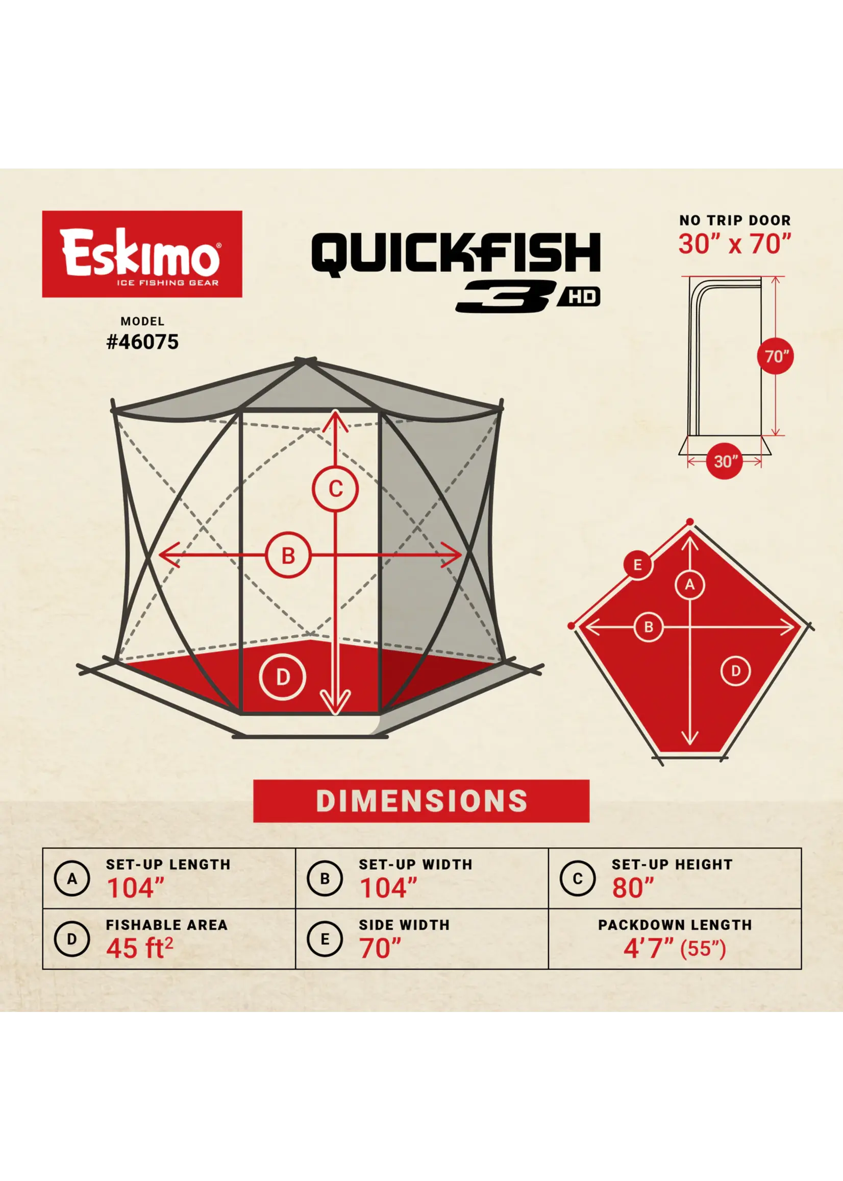 Eskimo Eskimo QuickFish 3HD Insulated Pop-Up Shelter