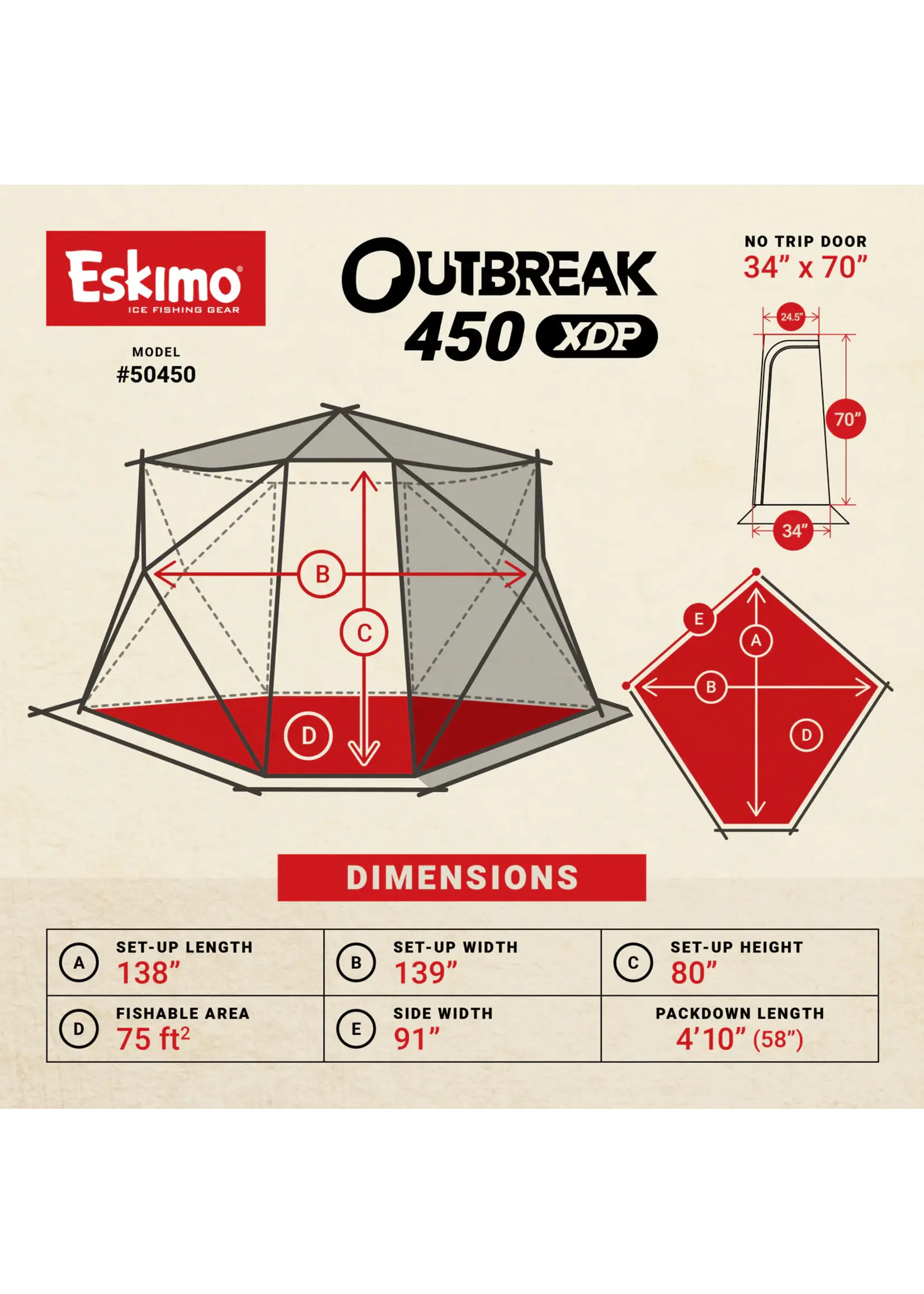 Eskimo Eskimo Outbreak 450XDP Insulated Pop-Up Shelter