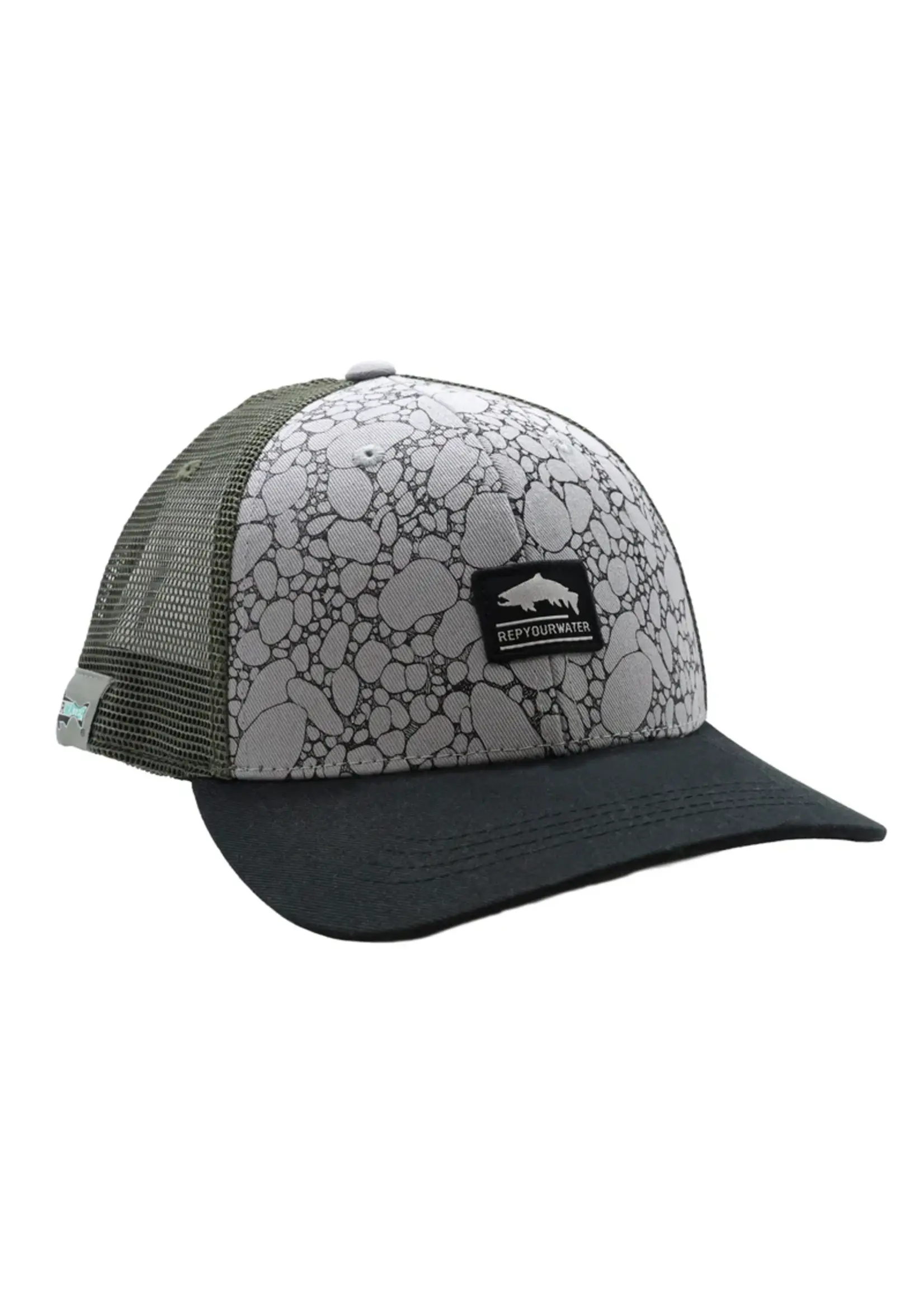 Rep Your Water RepYourWater River Rock Badge Hat