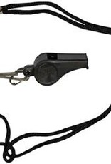 Official Sports Whistle and Lanyard - Black