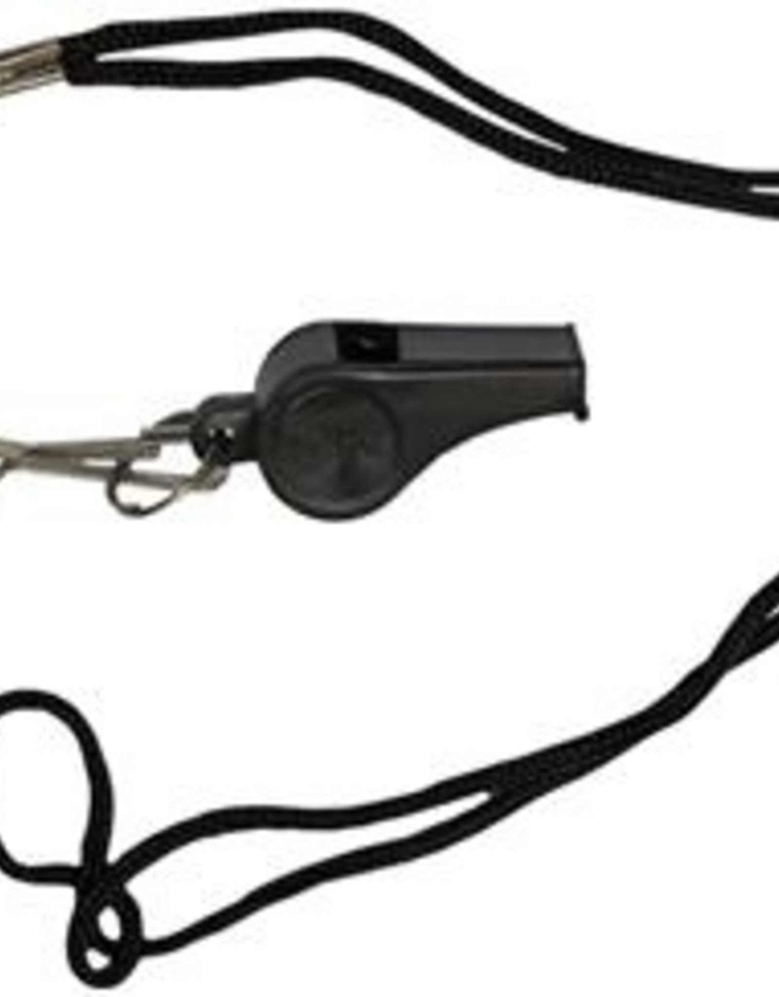 Official Sports Whistle and Lanyard - Black