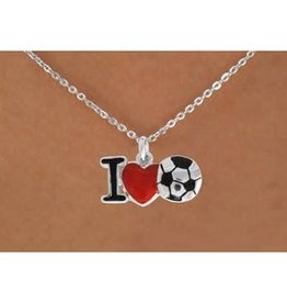 I Heart Soccer Necklace