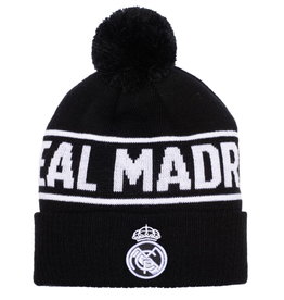 Real Madrid Black Pom Beanie