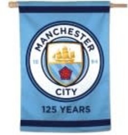 Manchester City FC 125th Season Vertical Flag