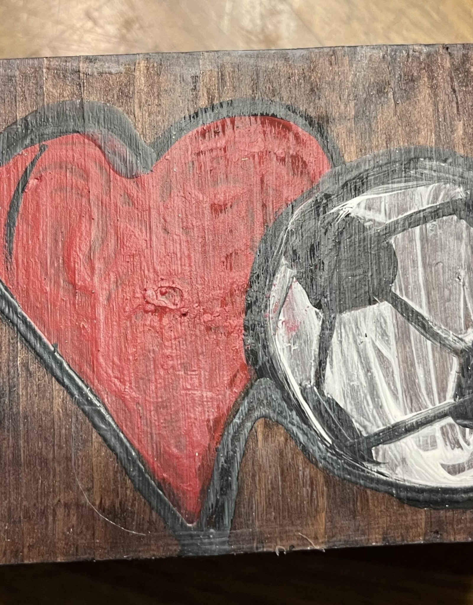 AB Craft &  Thingamajigs Heart Soccer Ball Block