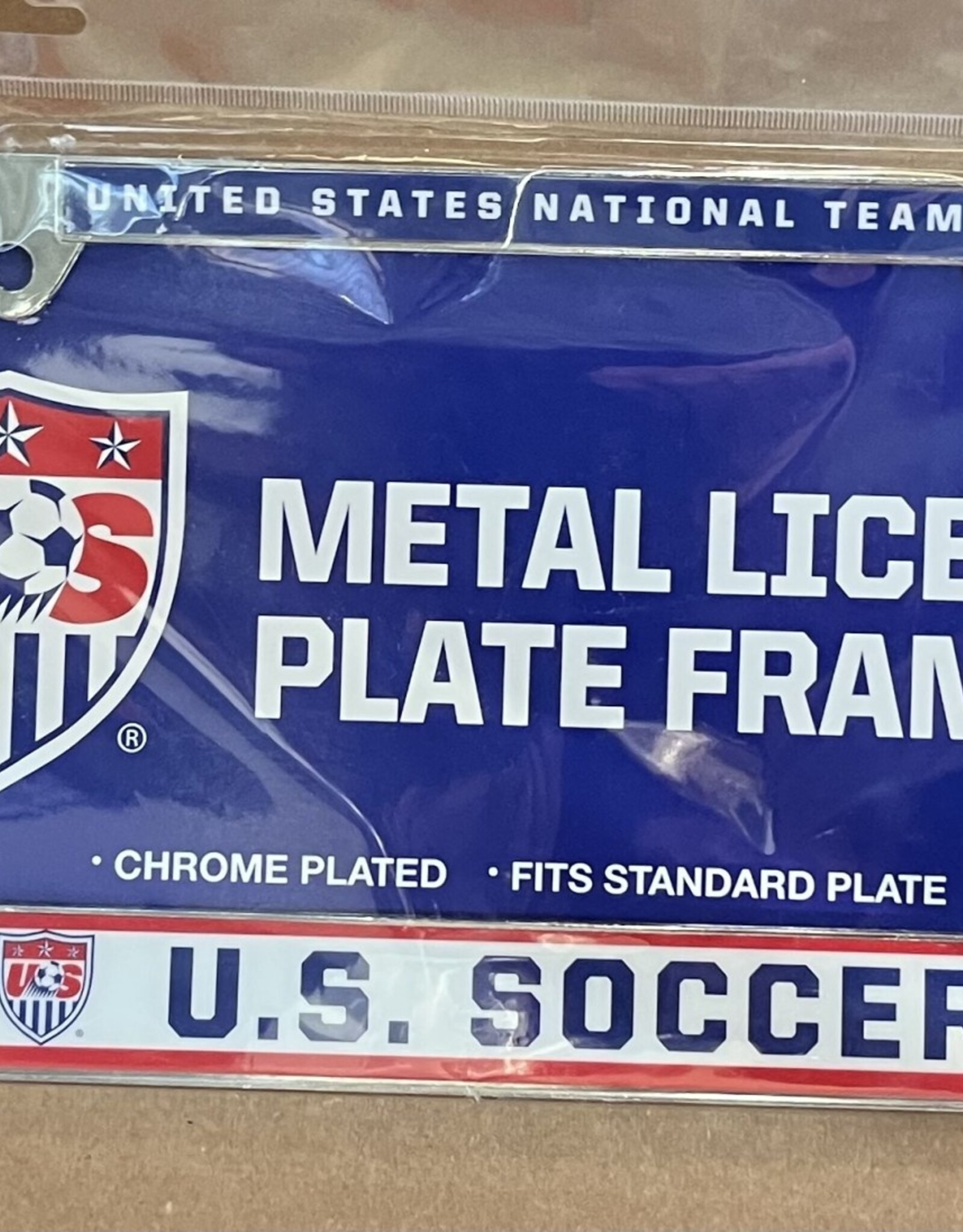 US Soccer Metal License Plate Frame - Blue