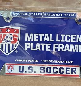 US Soccer Metal License Plate Frame - Blue