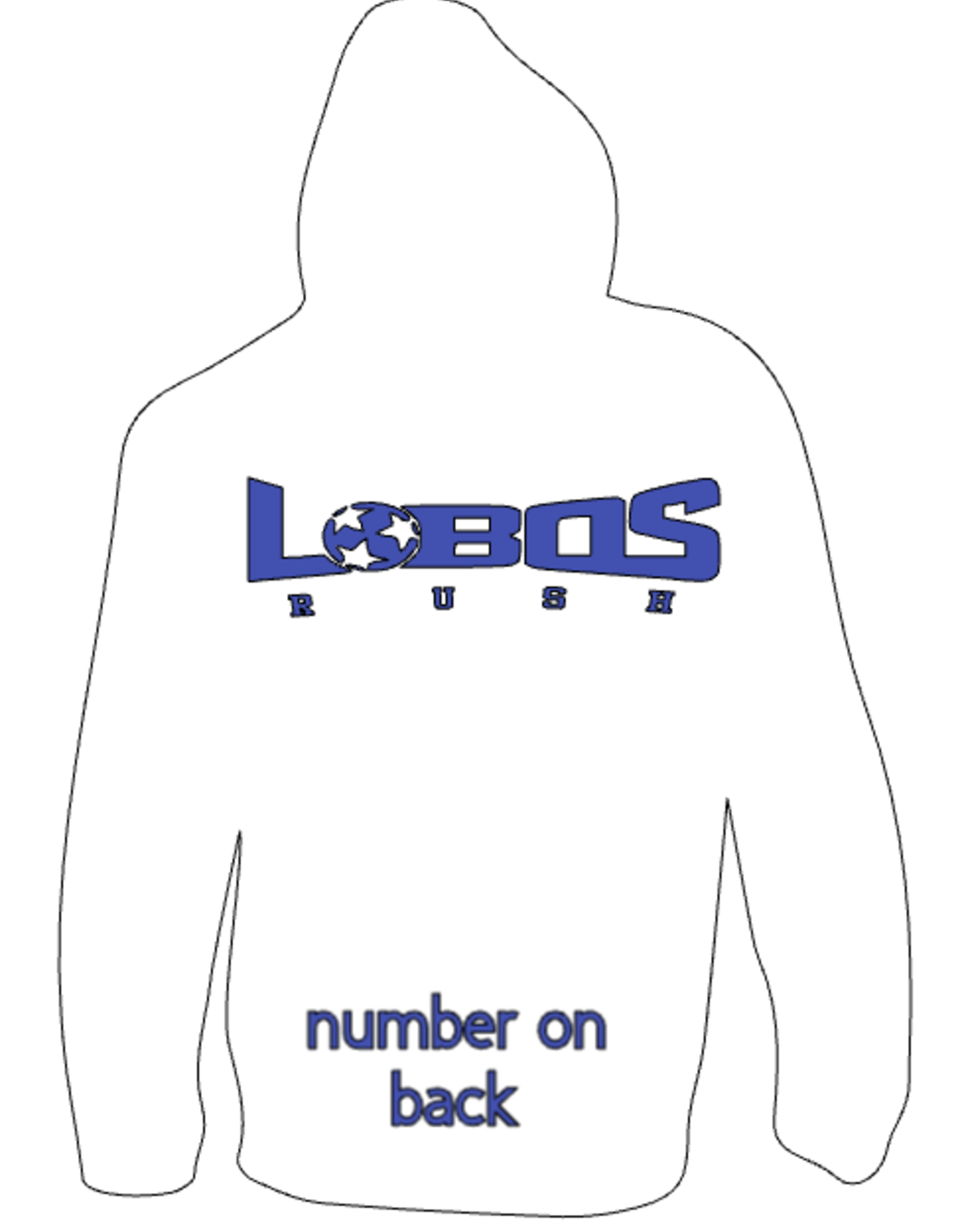 Gildan Lobos Royal Blue Hoodie