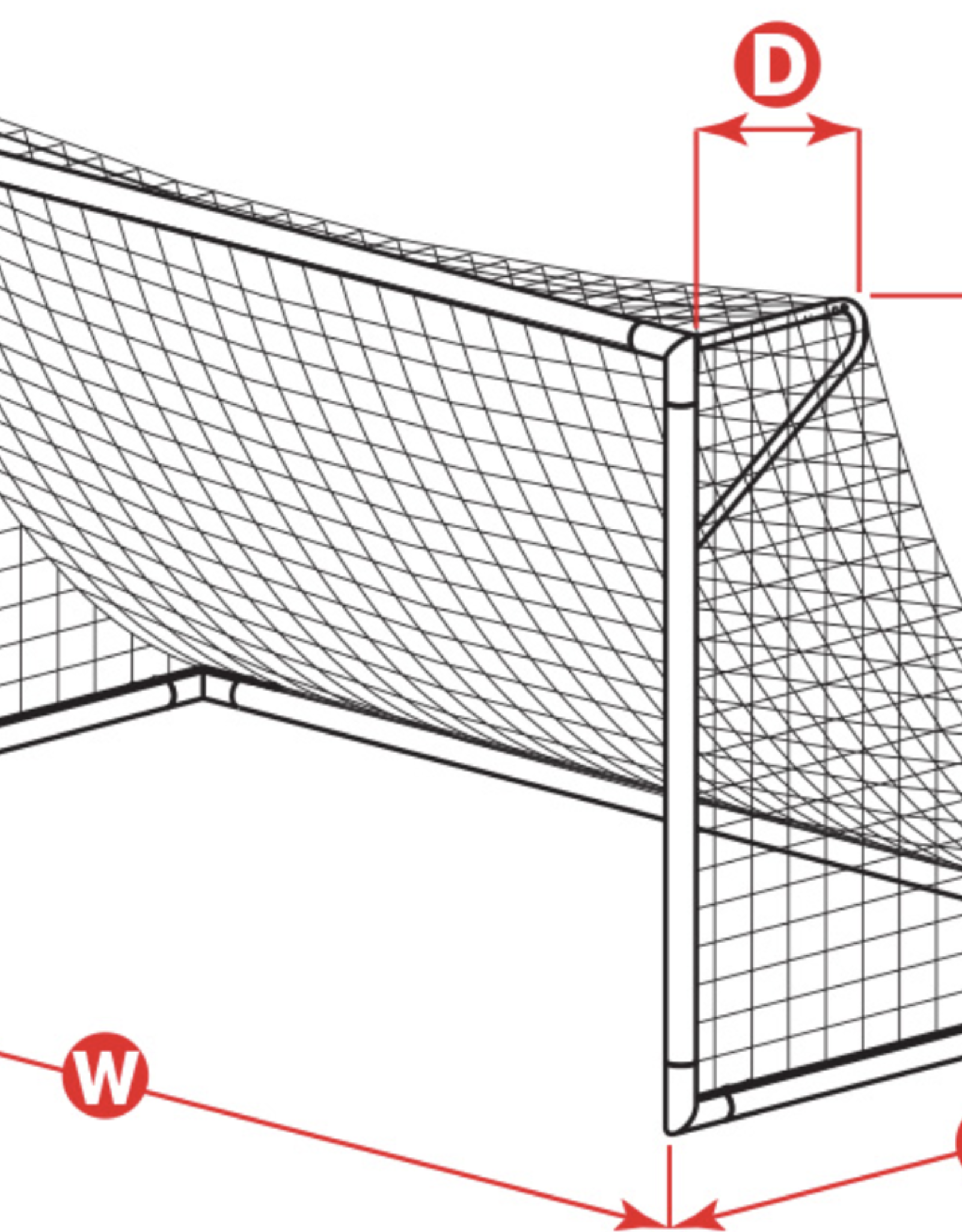 Kwik Goal Kwik Goal 8'H x 24'W x 4'D x 10'B Soccer Net