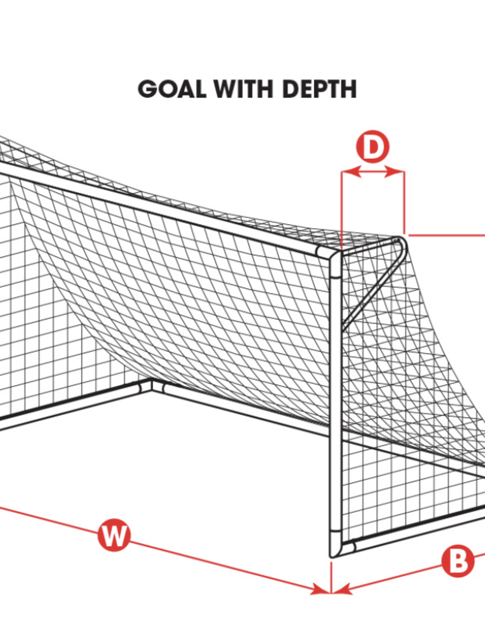 Kwik Goal Kwik Goal 8'H x 24'W x 3'D x 8.5'B Soccer Net