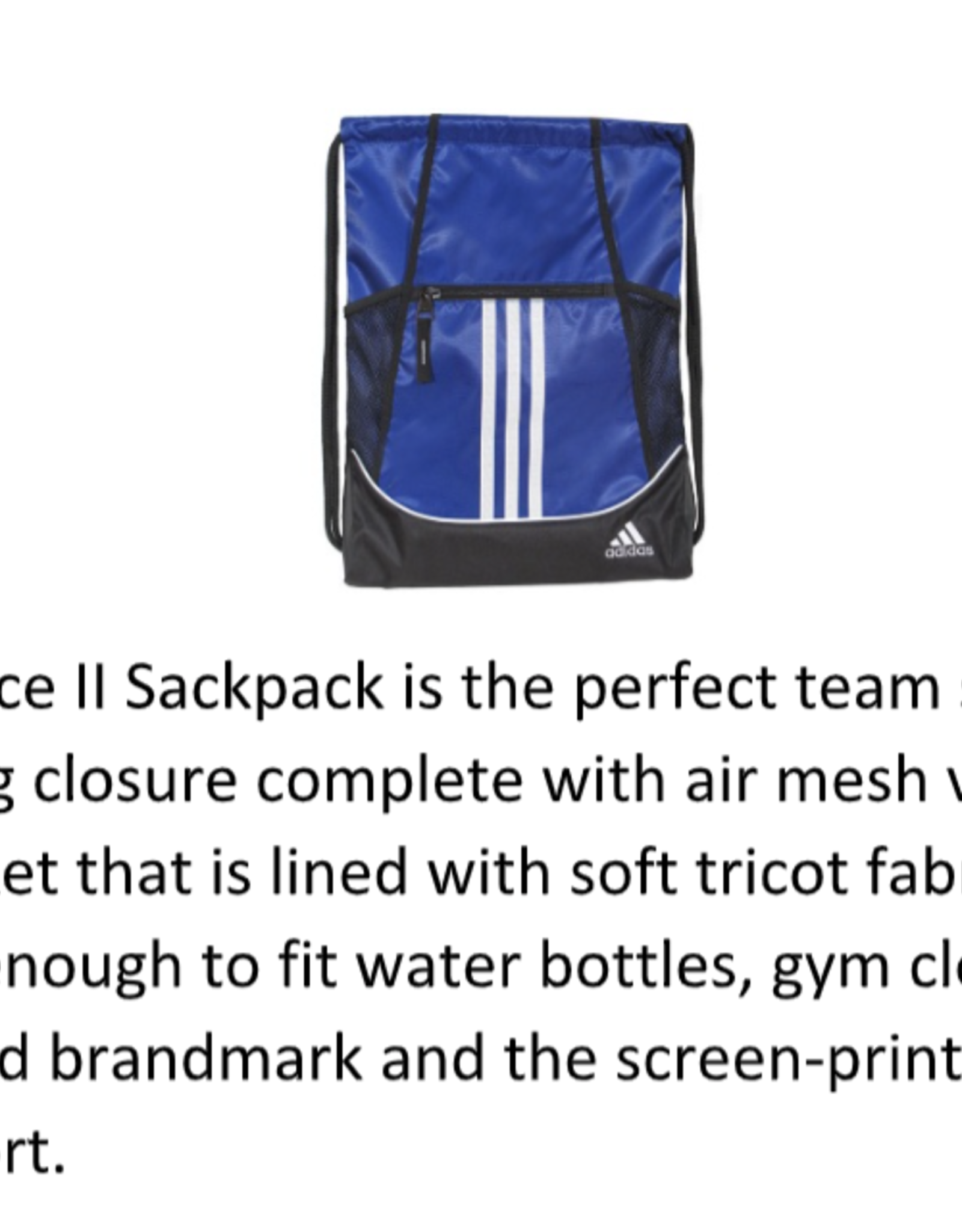 Adidas Adidas Alliance II Sackpack
