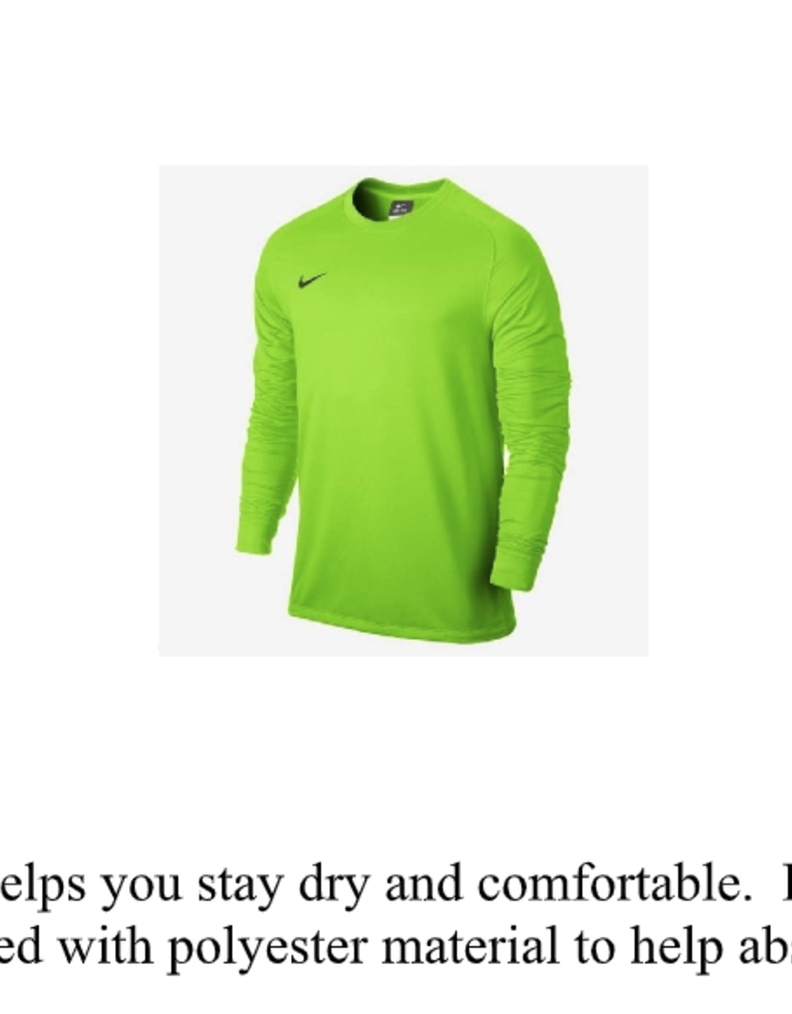 Nike Nike Park II GK Jeresy