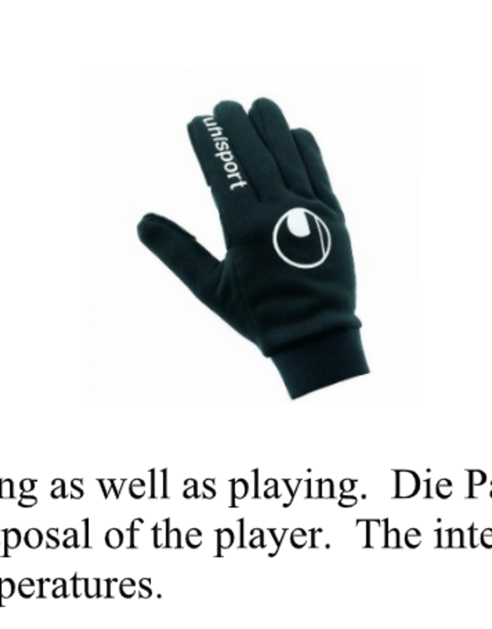 Kwik Goal Field Player Gloves