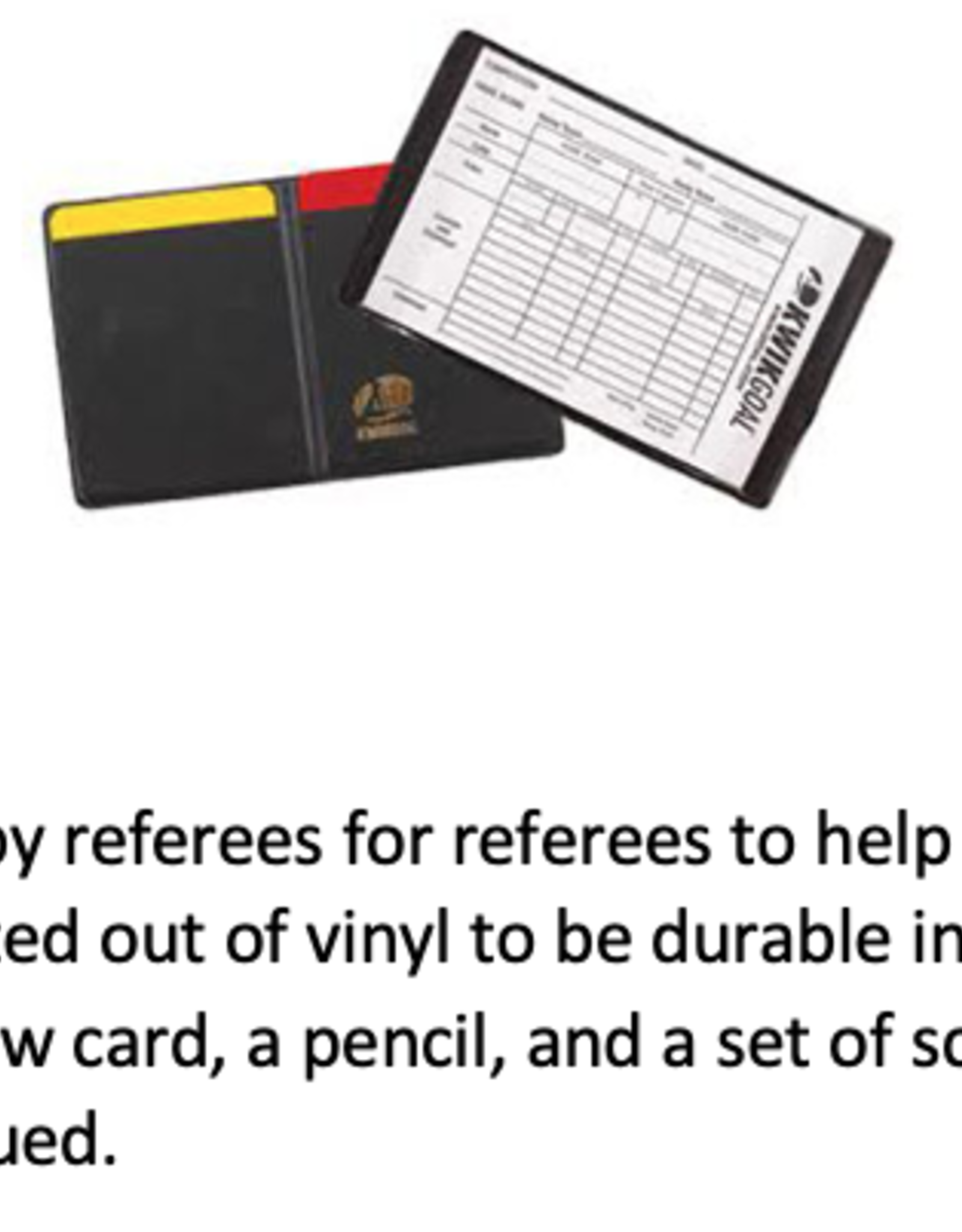 Kwik Goal Kwik Goal Referee Wallet Cards Pad