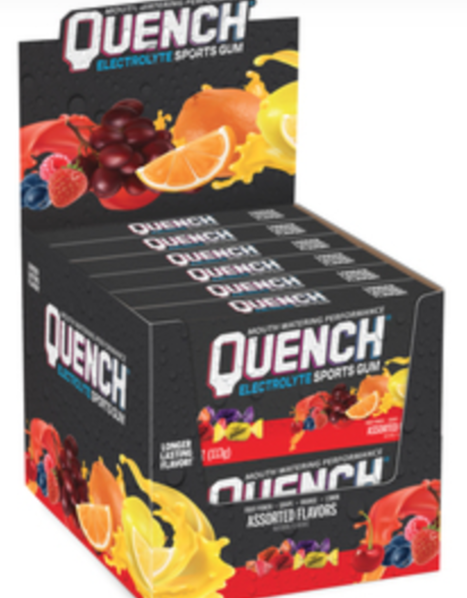 Quench Electrolyte Sports Gum (Assorted Flavors 4oz  Box)