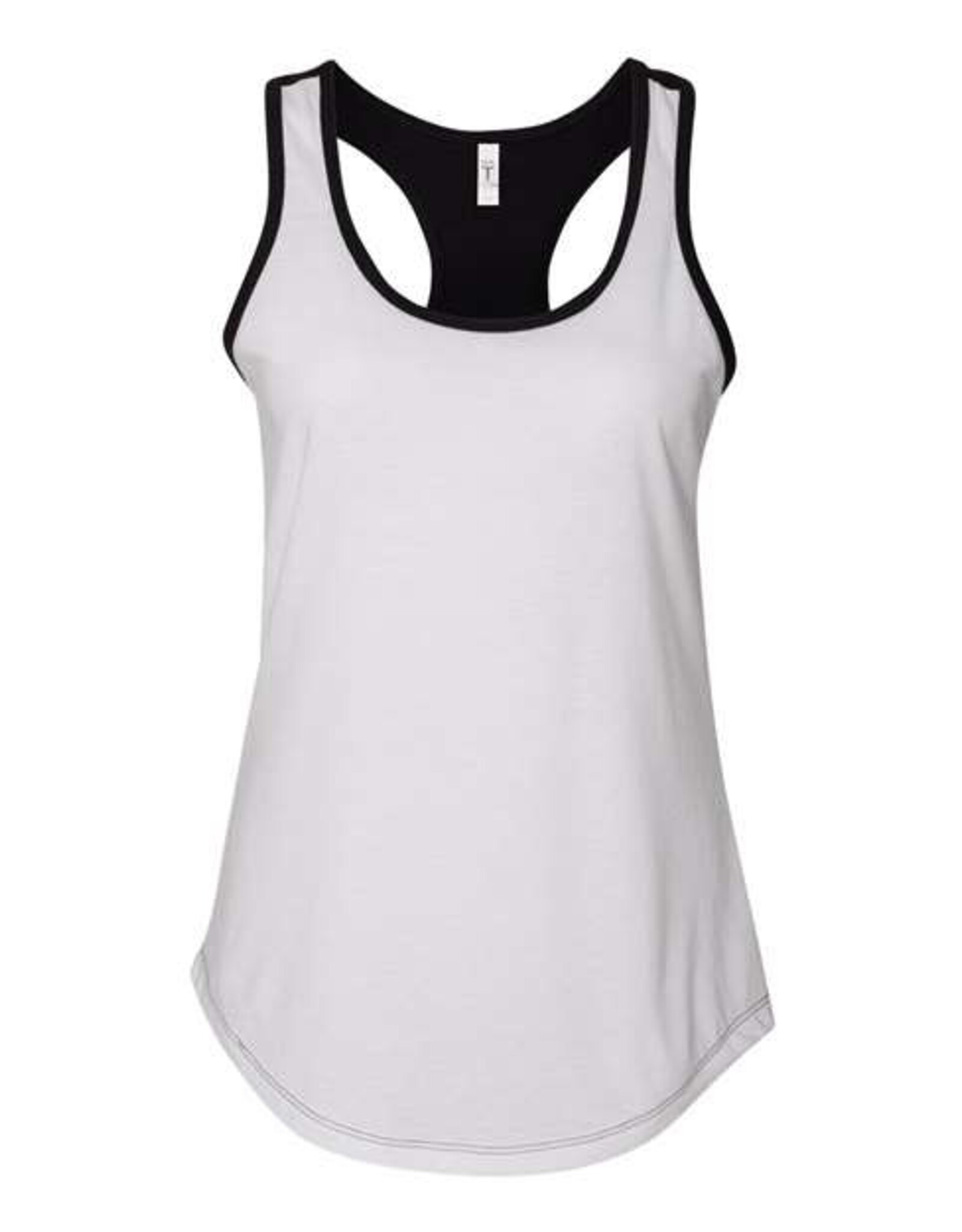 Ideal T by Next Level Ideal T By Next Level Tank Tops White/Black Women Small