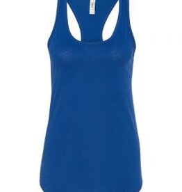 Ideal T by Next Level Ideal T By Next Level Tank Tops Royal Blue Women Small with Heart/Soccer Ball
