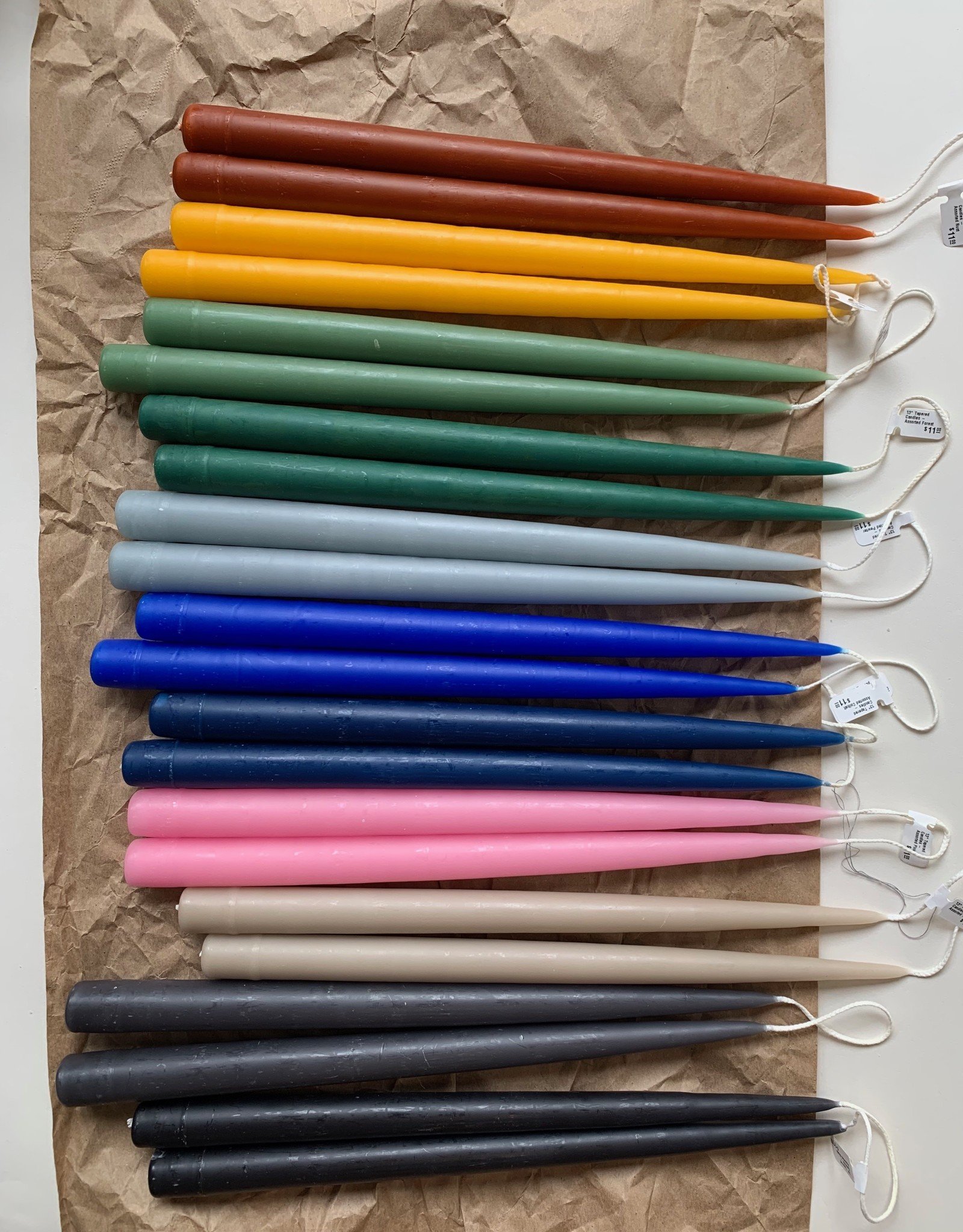 13" Tapered Candles Assorted Stay Forever