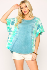 GIGIO Tie Dye Knit Short Sleeve Top