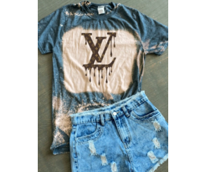 Christian Salvatore NY LV Bleached Graphic Tee