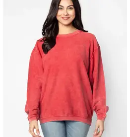 Lili Lu Super Soft Corded Crew Sweatshirt