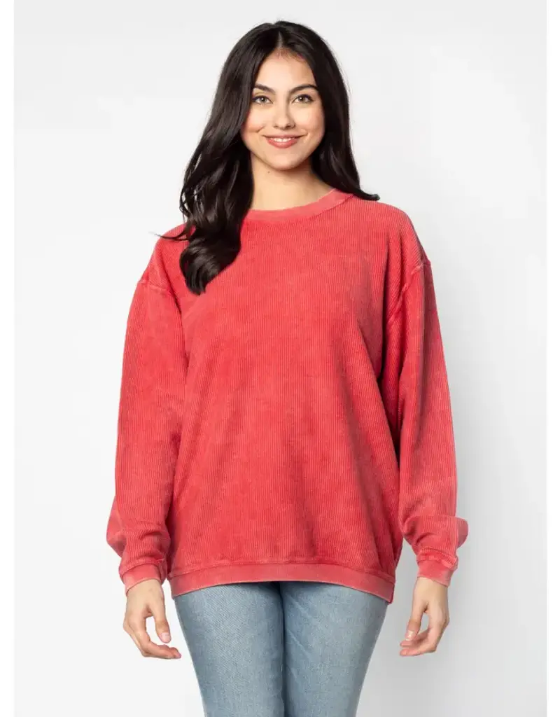 Lili Lu Super Soft Corded Crew Sweatshirt