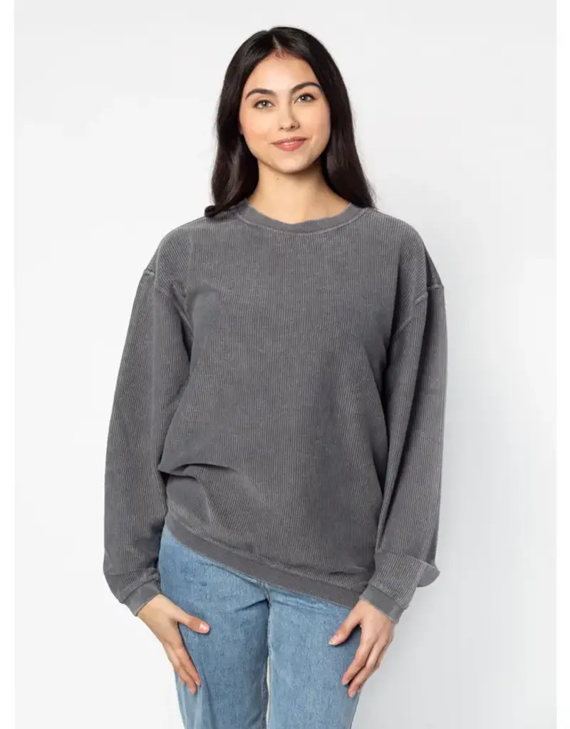 Lili Lu Super Soft Corded Crew Sweatshirt