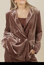 Lili Lu Double Breasted Velvet Holiday Party Jacket