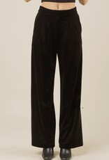 Lili Lu High Waist Velvet Holiday Party Straight Pants