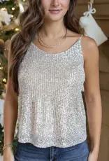 Grace and  Lace Grace and Lace Shimmer Sequin Cami