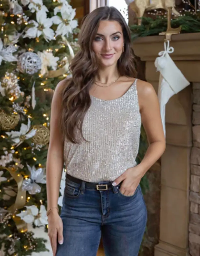 Grace and  Lace Grace and Lace Shimmer Sequin Cami