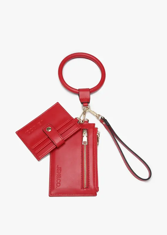 Jen & Co Libby Double Wallet Bangle - Red