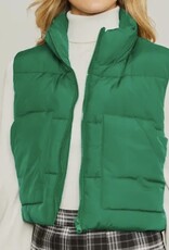 Lili Lu High Neck Padded Puffer Vest With Front Pockets