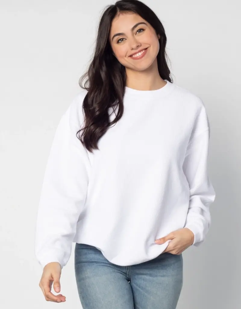 Lili Lu Super Soft Corded Crew Sweatshirt