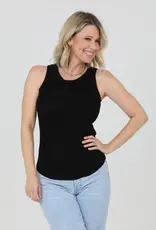 Lili Lu ASIS RIB KNIT ROUNDED HEM TANK TOP