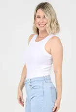 Lili Lu ASIS RIB KNIT ROUNDED HEM TANK TOP
