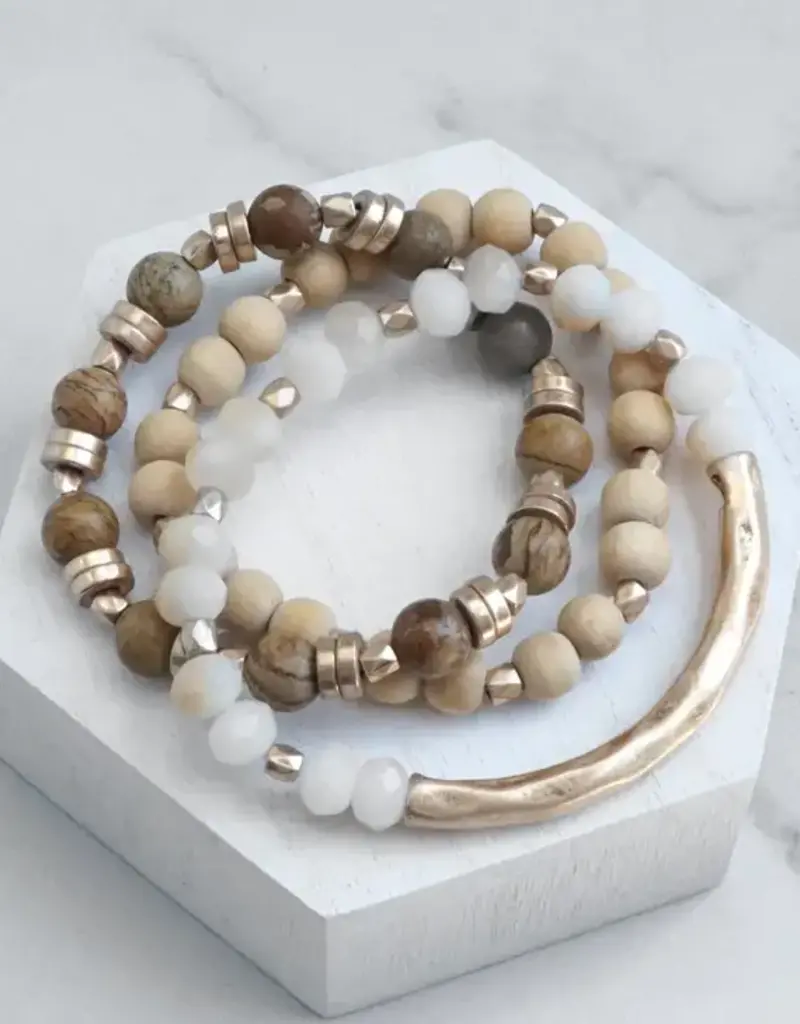 Lili Lu Boho Bracelets Stack of 3 piece set