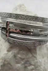 Lili Lu Cross Layered Magnetic Bracelet - Silver