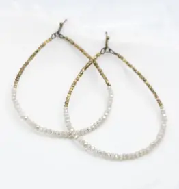 Lili Lu Ava Midnight Hoop - Cream