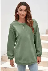 Lili Lu Ribbed Corded Oversized Sweatshirt
