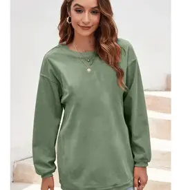 Lili Lu Ribbed Corded Oversized Sweatshirt