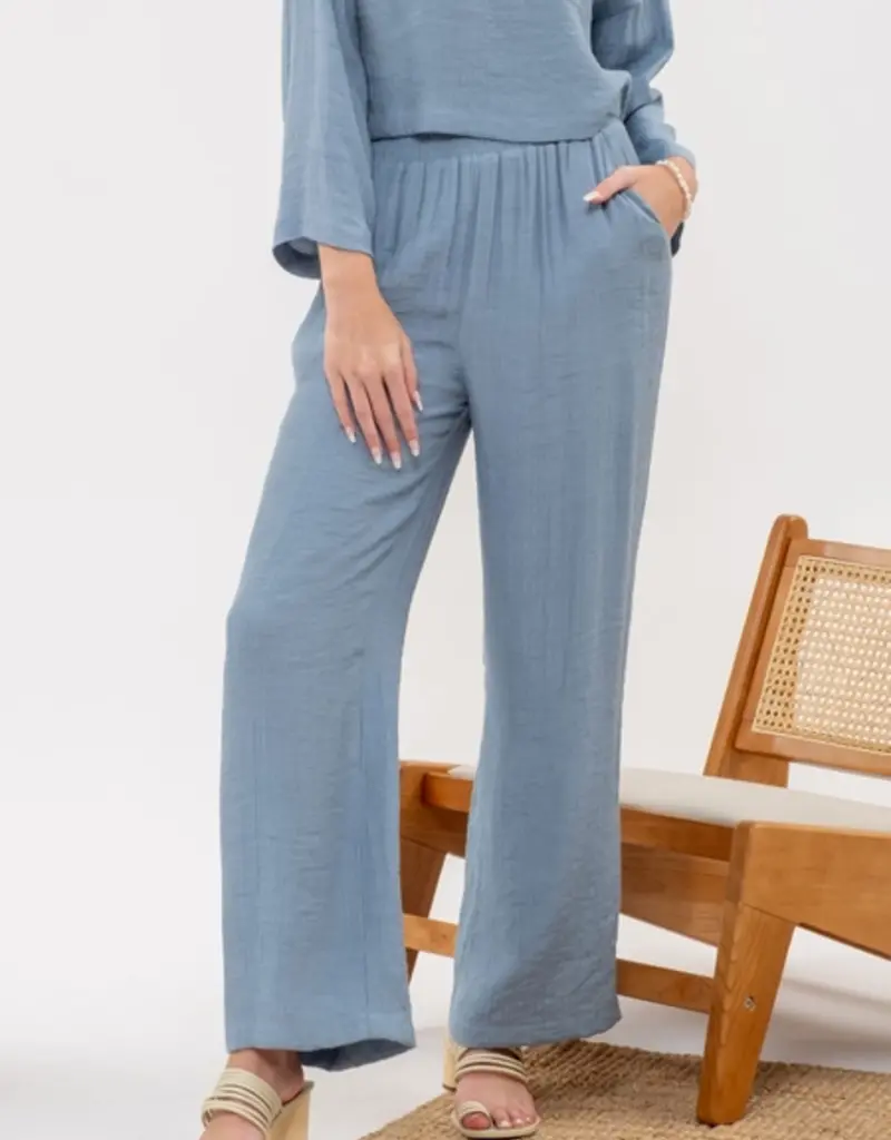 Lili Lu LIGHTWEIGHT  ELASTIC WAIST WITH SIDE POCKETS PANT