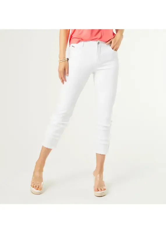 Coco + Carmen Omg Zoeyzip Straight Leg Capri Jeans with Tiered Fringe